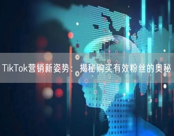 TikTok营销新姿势：揭秘购买有效粉丝的奥秘